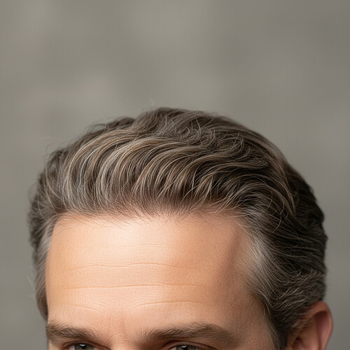 Subtle progression of natural-looking hair density.