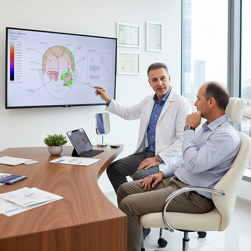 Patient consultation for hair transplantation