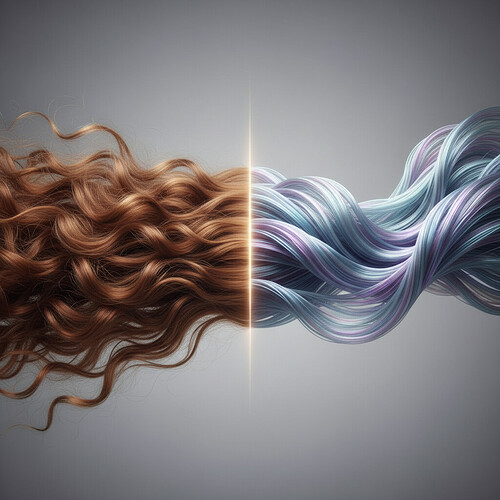 Conceptual visual for synthetic hair implantation.
