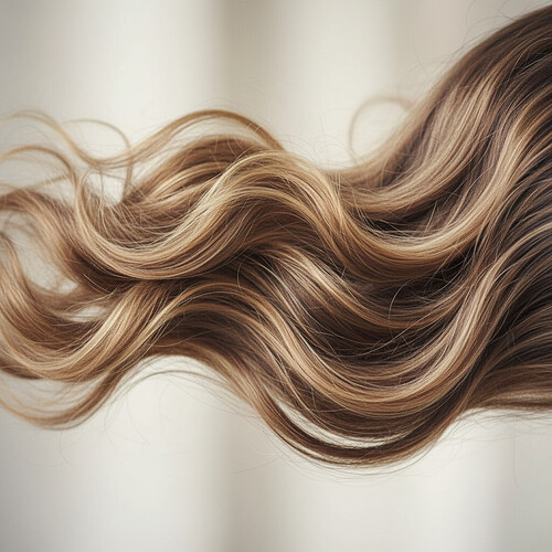 Close-up of healthy, natural-looking hair texture