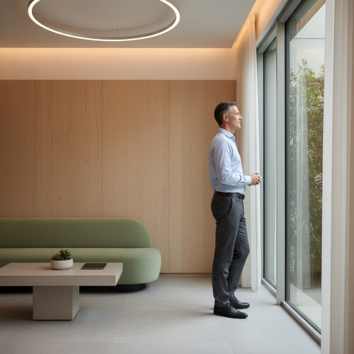 Patient in a calm clinic environment planning for the future.