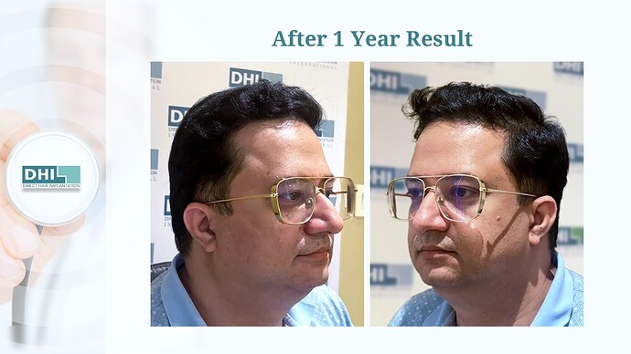 DHI India™ | NW 5 | 3,323 Grafts | 1 Year Hair Transplant Result photo