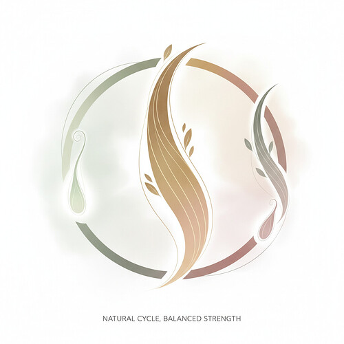 Illustration depicting healthy hair follicle cycles.