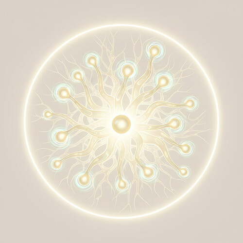 Abstract representation of healthy hair follicles