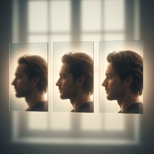 Conceptual representation of a natural hairline progression.