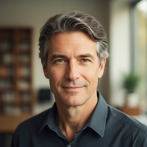 Subtle improvement in natural hairline.