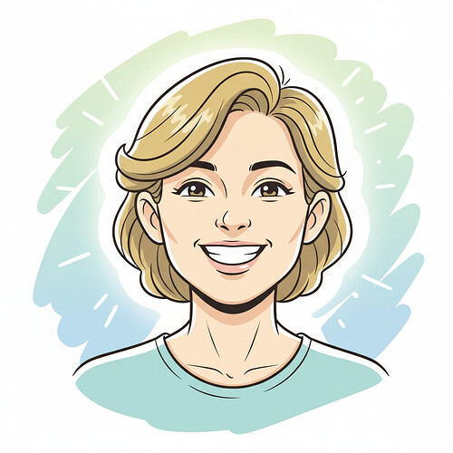 Cartoon illustration of a person with renewed confidence and fuller hair