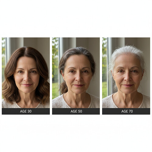 Subtle hairline progression showing natural density over time