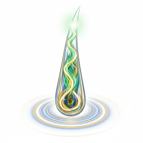 Illustration of a healthy hair follicle