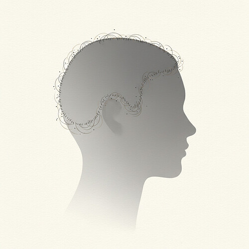 Artistic representation of a natural hairline design