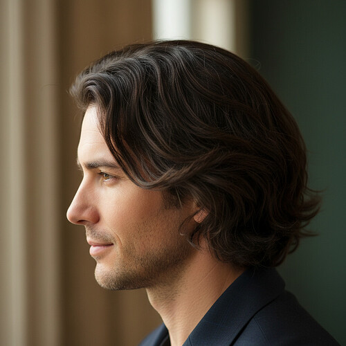 Implied positive change in hair density and natural flow