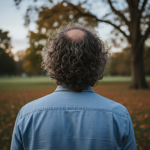 Subtle natural hair progression example.