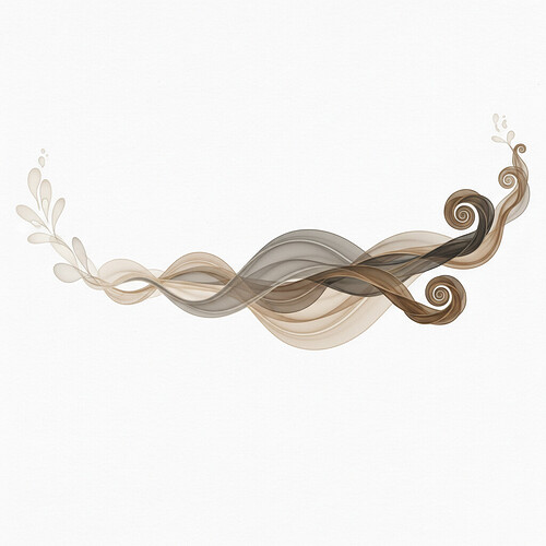 Abstract representation of hair growth stages