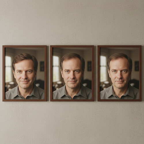 Subtle representation of natural hairline progression on a mature adult.