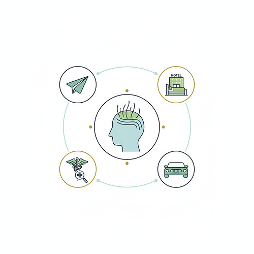 Infographic showing elements of an all-inclusive hair transplant package.