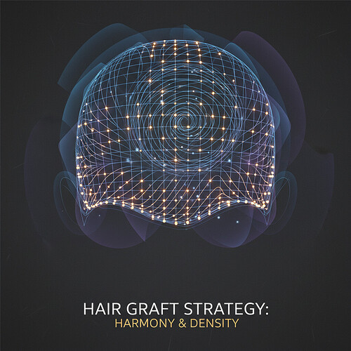 Graphic showing strategic hair graft placement