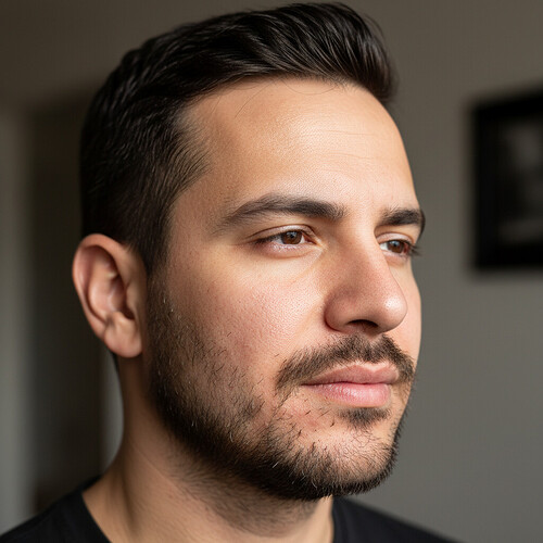 Early signs of regrowth and healing after a beard transplant procedure