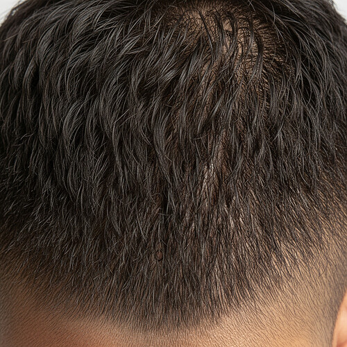 Healthy and dense hair donor area