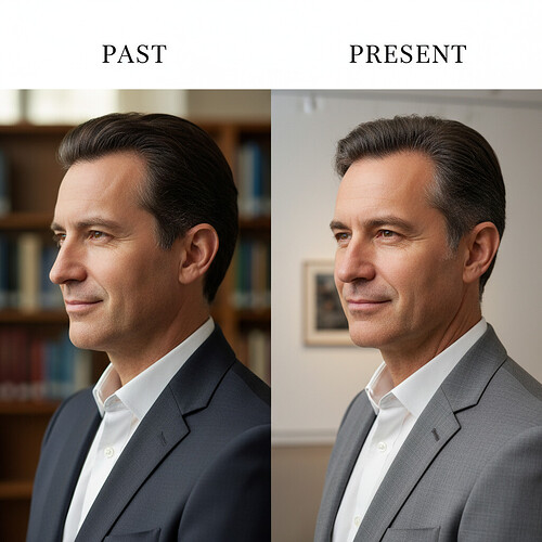 Natural-looking hairline progression