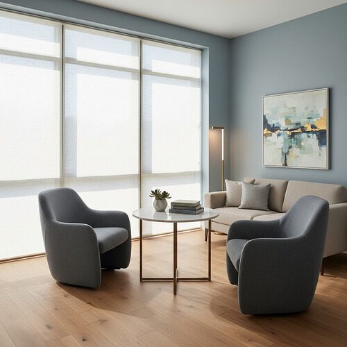 A bright and professional consultation room in a hair transplant clinic.