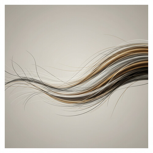 Abstract representation of gradual hair density increase