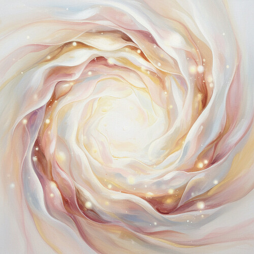 Abstract art representing skin healing and regeneration.