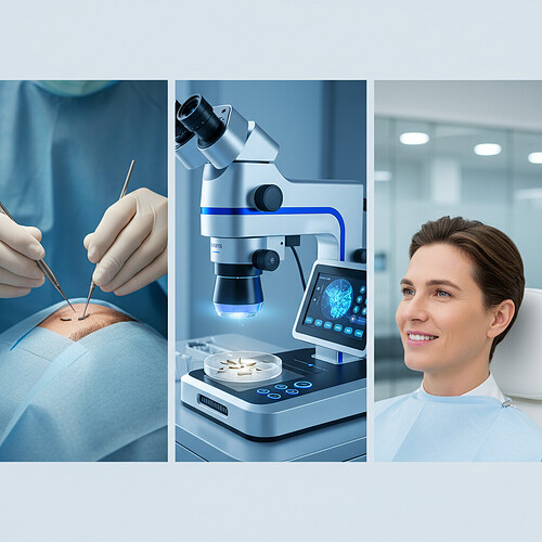 Expertise and advanced technology in modern hair transplantation.