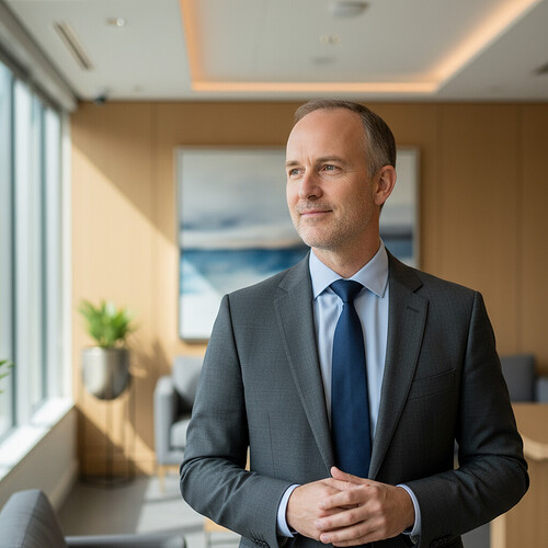 Man with a natural hairline considering hair restoration.