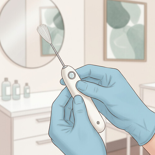 Professional hands demonstrating care in a clinical setting.