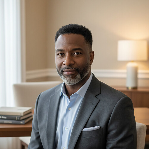 Confident mature Black man.