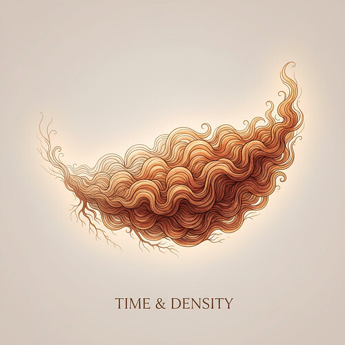 Abstract representation of hair density progression.