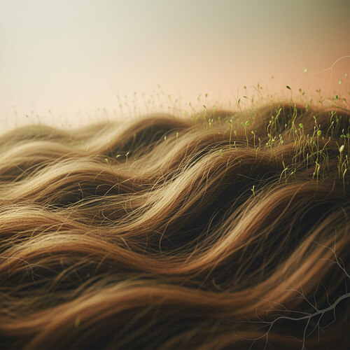 Artistic representation of a healthy scalp