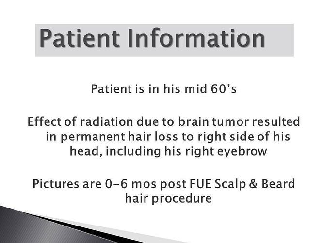 Dr. Ron Shapiro-Eyebrow restoration –6 Month’s FUE Result 236gr/383 hairs photo