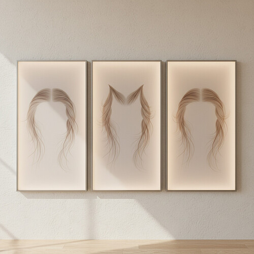 Subtle hairline natural progression example.