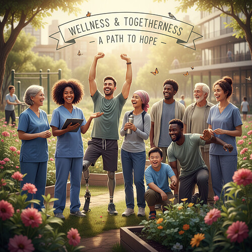 Diverse group of happy and healthy people.