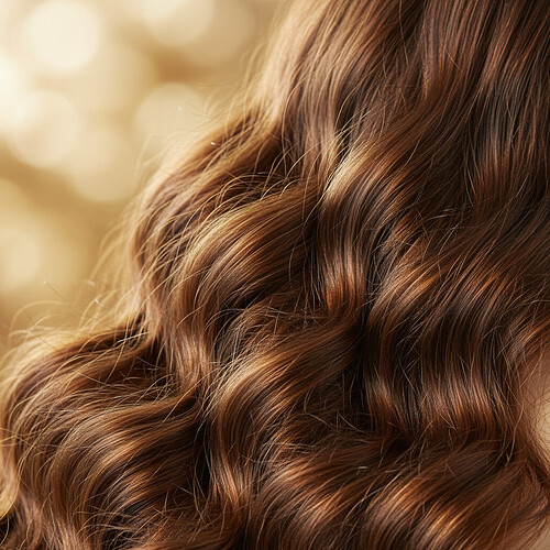 Artistic close-up of healthy hair strands