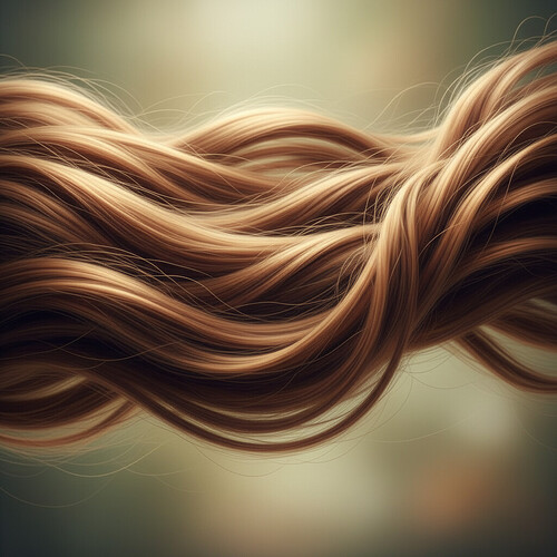 Texture and natural appearance of healthy hair strands