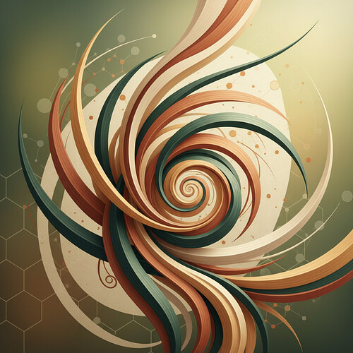 Abstract representation of natural hair growth