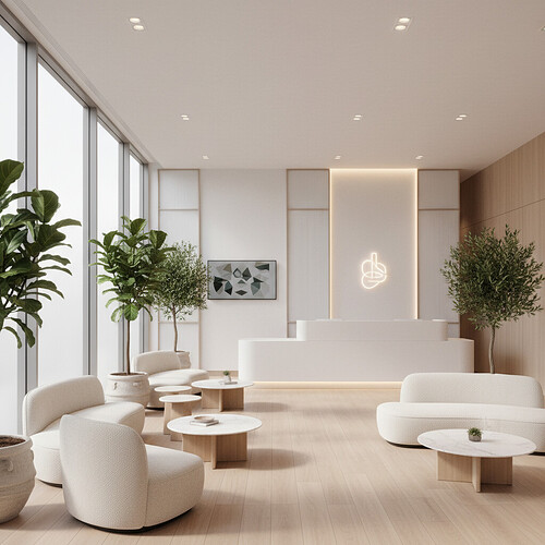 Modern and welcoming medical clinic reception.