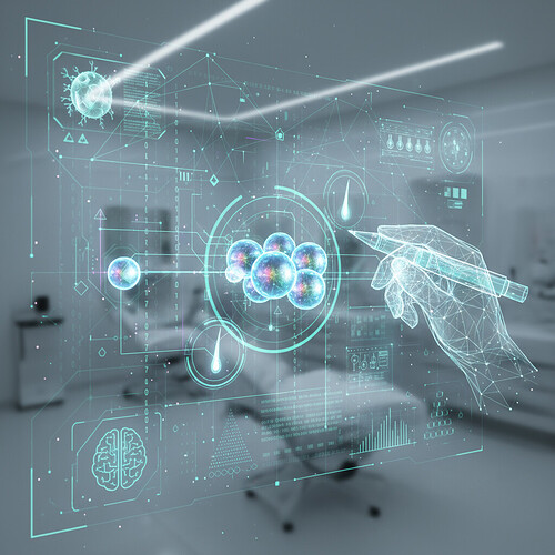 Digital rendering of follicle analysis for hair transplantation.