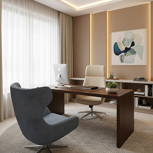 Professional consultation room in a hair restoration clinic.