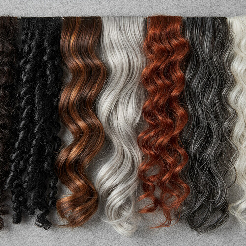 Diverse hair textures and colors