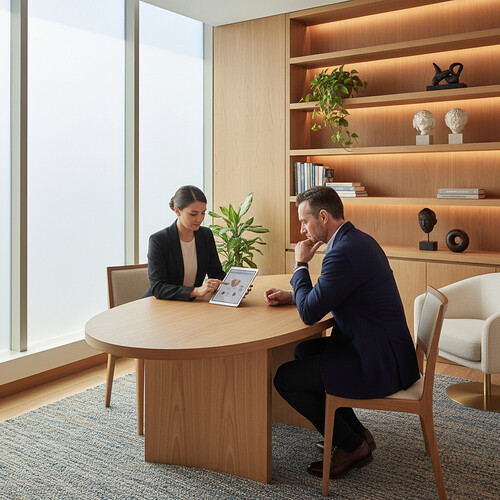 Professional consultation in a hair restoration clinic